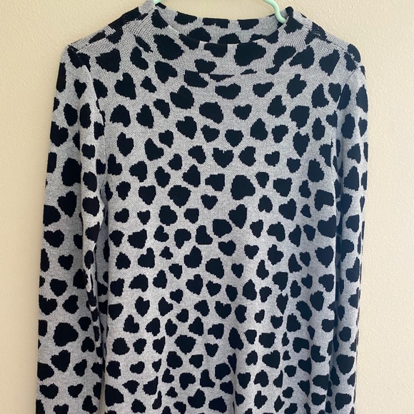 ⬇️LAST CHANCE⬇️ LOFT Polka Dot Gray Sweater BRAND NEW - Picture 1 of 3